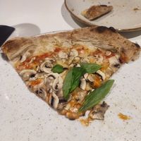 Margherita with vegan cheese and mushrooms at Mamma - Free People Space in Kolobrzeg