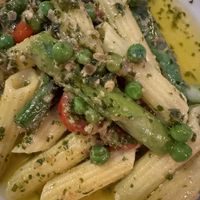 Linguini, Peas, Asparagus, Wild Garlic and Pine Nuts  at Tutto  in Brighton