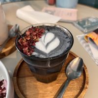 black latte  at Farm Girl in South West London