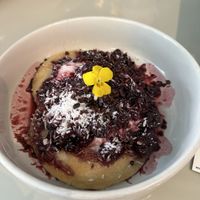 cherry pancakes  at Farm Girl in South West London