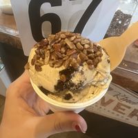 Small ice cream - cookies and cream with pecans  at Vegan Scoops in Orlando