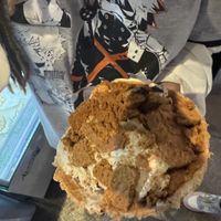 Cones are handmade and big!  at Vegan Scoops in Orlando