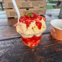 strawberry shortcake at Vegan Scoops in Orlando