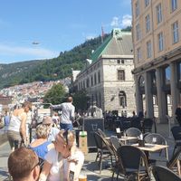 Terrace at Holy Cow in Bergen