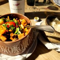 Mushroom & bean stew. at Restaurante Mercearia in Porto