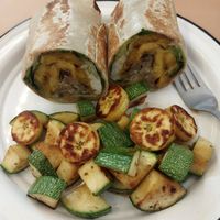 burrito de lentejas at The Veggie House in Mexico City