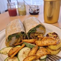 Burrito vegano de Berenjena 🌯🍆❤️ at The Veggie House in Mexico City