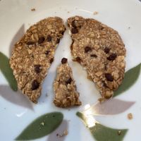 cookie that broke into a piece sign hehe  at unico  in Kyoto