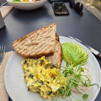 Scrambled Tofu with mushrooms at Lucy's The Deli in Berlin