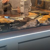 Vegan chocolate chip cookie and sausage roll at The Refinery  in Faversham