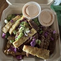 2 protein plate (impossible & chick’n)  at Hippie Hibachi in Decatur