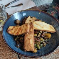 Tofu with zucchini and sun-dried tomatoes at Furkotka in Vysoke Tatry