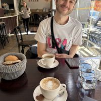 Oat lattes   at Budapest Bistro in Vienna