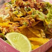 Loaded nachos - yum!   at Vegan Junk Food Bar -  L'Eixample in Barcelona