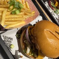 Double cheese burger   at Vegan Junk Food Bar -  L'Eixample in Barcelona