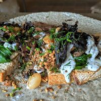 Mushroom on sourdough at Honest Greens - Barceloneta in Barcelona