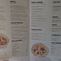 Menu at Honest Greens - Barceloneta in Barcelona