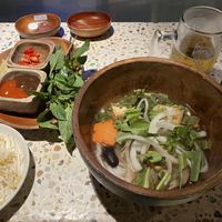 Vegetarian pho (and beer)  at Vo Roof in Ho Chi Minh City