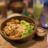 Tofu Dry Noodles With Fresh Avocado Sauce (replaced the sauce with fresh avocado slices)  at Vo Roof in Ho Chi Minh City