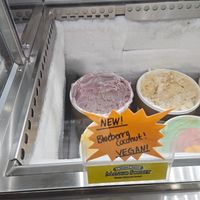 Two Dairy Free icecream options! at Sanders Chocolate & Ice Cream Shops in Mackinac Island