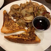 French toast and tempeh hash  at The Chicago Diner - Logan Square in Chicago