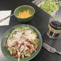 Gyros ready to eat, some Mac ‘n Teeze already enjoyed!  at The Chicago Diner - Logan Square in Chicago