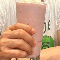 Strawberry milkshake   at The Chicago Diner - Logan Square in Chicago