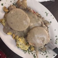 breakfast potato hash #slop #yum.......  at The Chicago Diner - Logan Square in Chicago