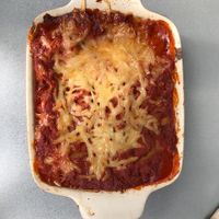 Lasagne bolognese at Lasagneria in Prague