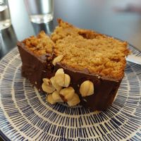 Chocolate + hazelnut cake at Dale Café  in Madrid