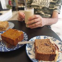 Cakes + horchata + vegan warrior at Dale Café  in Madrid