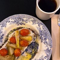 Vegan labneh   at Dale Café  in Madrid