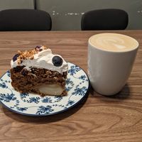 chai cake with pear at Dale Café  in Madrid