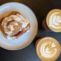 Cinny buns and oat flat whites at Sloth Coffee Co in Swansea