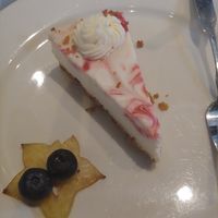 Vegan Raspberry Cheesecake at Busboys and Poets in Hyattsville