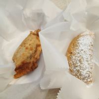 Soy chorizo empanada (left) and guava empanada (right) at Lili's Place in Bethany Beach