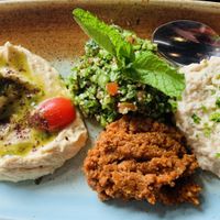 Vegan appetizer platter  at Freekeh in San Francisco