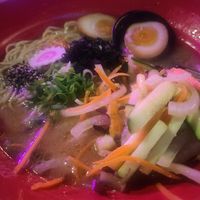 Vegetarian ramen with extra egg at Ramen Andorra in Andorra La Vella