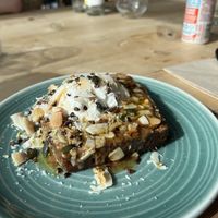 Warm banana and pumpkin breadd  at The Lost Kitchen in Tiverton