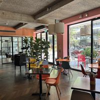 the interior  at 123V Bakery in London