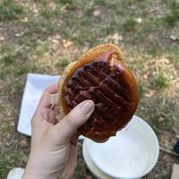 chicken mayo bun  at 123V Bakery in London