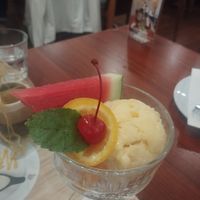 Vegan ice cream for the birthday boy at Thai Pothong in Newtown