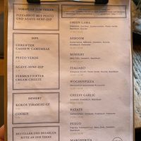 Menu  at NOAH in Mainz