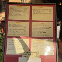 The menu at Agriristoro Alla Terra in Castagneto Carducci