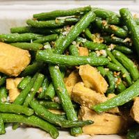 Green beans and tofu  at Crazy Pepper in San Francisco