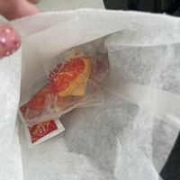 Fortune cookies and soy sauce sachet.  at Crazy Pepper in San Francisco