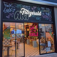view from the street at The Fitzgerald Burger Company in Madrid