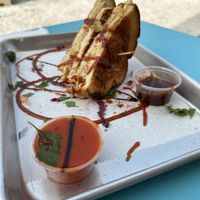 Vegan disco outside!  at Grilled Cheese Gallery in Provincetown