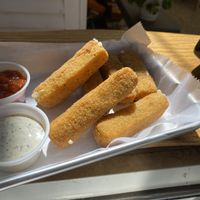 To Die For!!!!! Best Mozzarella Sticks ever!!! OMG!!!  at The Rainbow's End Cafe in Minturn