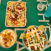 Milkshake, chilli and meatballs at The Rainbow's End Cafe in Minturn